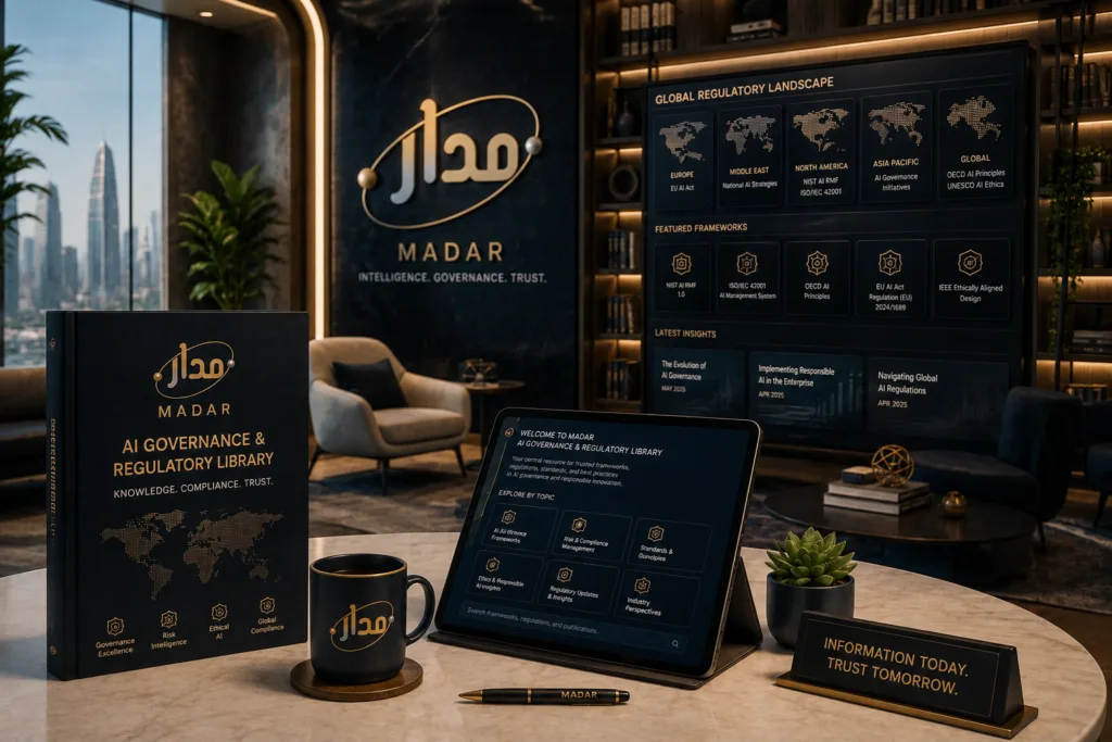 رفوف مراجع تنظيمية في مكتب امتثال
